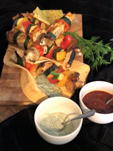 Veggie Skewers in Wraps